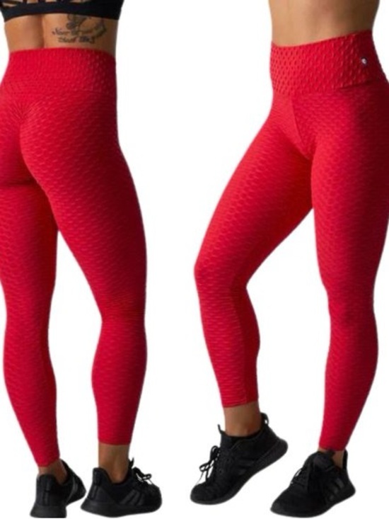 Born Primitive Pants - Born primitive high rise scrunch butt textured red raspberry leggings S